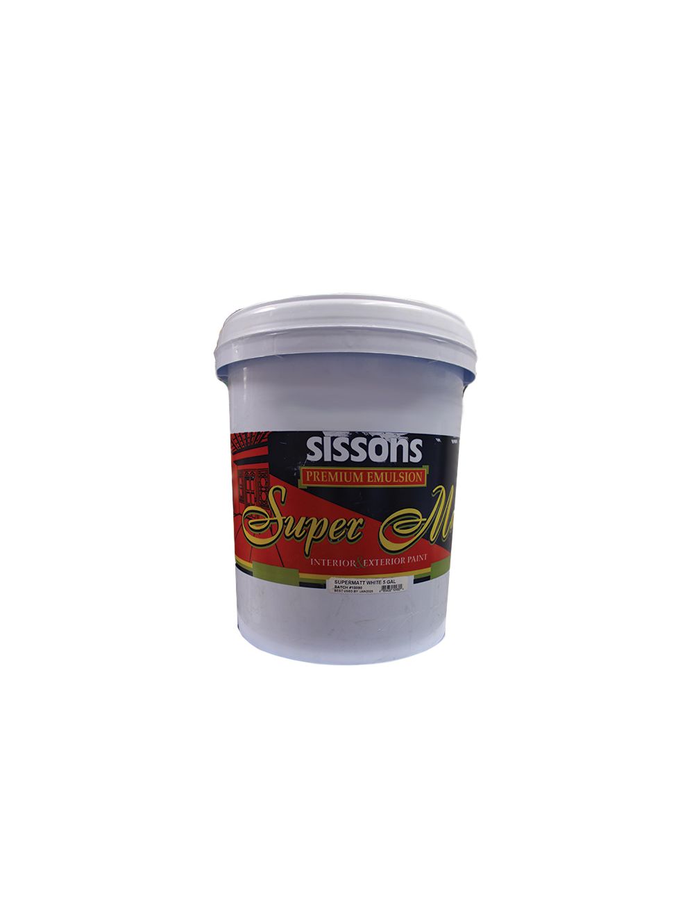 Sissons Super Matte Paint 5 Gl White 1 Each P011283