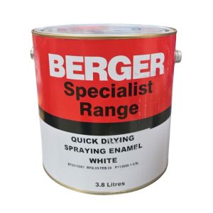 Berger Specialist Range Quick Drying Spraying Enamel White 3.8L