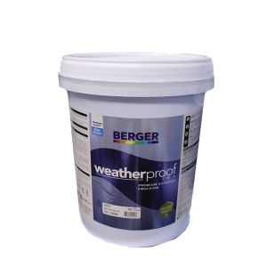 Berger Weather Proof Semi-Gloss Paint 5 Gl White 1 Each P114964