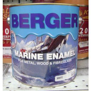 Berger Yacht Finish Enamel Paint 1 Gl White 1 Each F2704W10100F