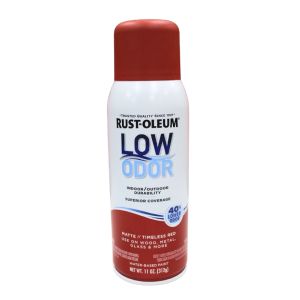 Rust-Oleum Low Odor Spray Paint  Matte Timeless Red, 11 oz 1Ea 1037527