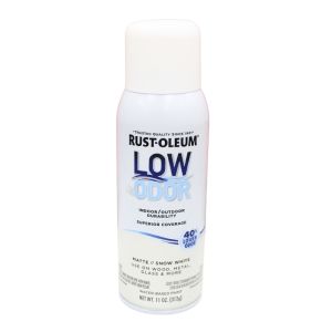 Rust-Oleum Low Odor Spray Paint Matte Snow White 11oz 1Ea 1037583