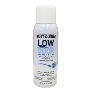 Rust-Oleum Low Odor Spray Paint Gloss Snow White, 11 oz 1Ea 1037584