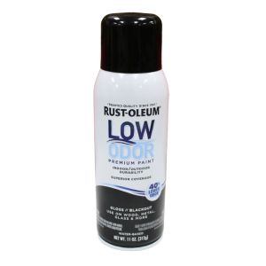Rust-Oleum Low Odor Spray Paint  Gloss Blackout, 11 oz 1Ea 1037585