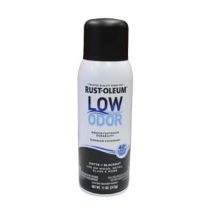 Rust-Oleum Low Odor Spray Paint Matte Blackout 11Oz 1Ea 1037707