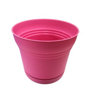 Fuschia Plastic Flower Pot 10in 1Ea 7037725