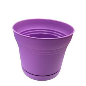 Purple Plastic Flowers Pot 10in 1Ea 7037728