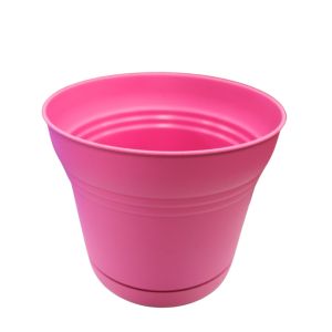Fuschia Plastic Flower Pot 12in 1Ea 7037729