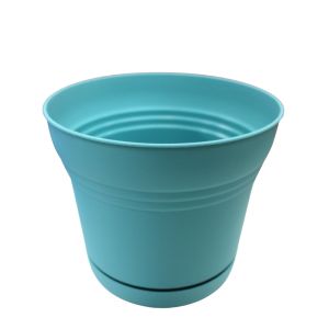 Teal Plastic Flwoer Pot 10in 1Ea 7501828