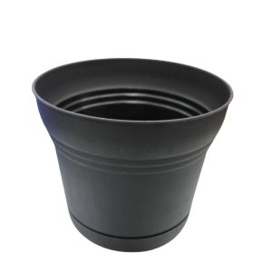 Black Plastic Flower Pot 10in 1 Ea SP1000
