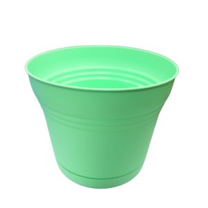 Mint Green Plastic Flower Pot 12in 1 Ea SP1236