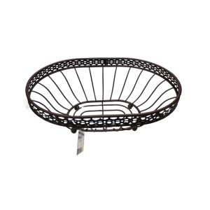 Decorative Oval Wire Basket Organizer1Ea 24224-RUST