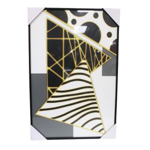 Plastic Picture Frame Abstrct Artwork 39x59cm 1Ea 754.WT7208