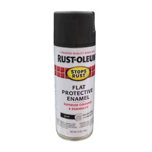 Ace Intl Rustoleum Flat Protective Enamel Spray Paint 12 Oz Black 1 Each 11876