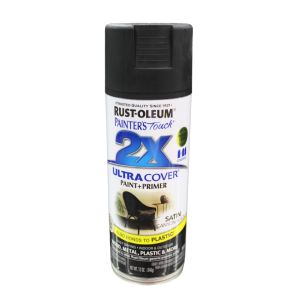 Rust-Oleum Painter's Touch 2X Ultra Cover Satin Canyon Black Spray 12 oz