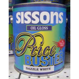 Sissons Oil Gloss Paint 1 Gl Dazzle White 1 Each SGP55-1807N