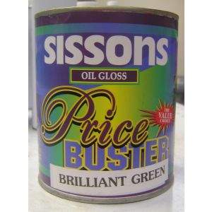 Sissons Oil Gloss Paint 1 Qt Brilliant Green 1 Each