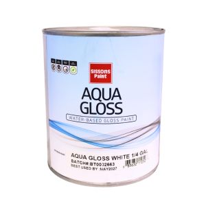 Sissons Aqua Gloss Enamel  White 1 Qrt  P011160