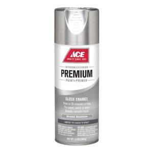 Ace Premium Gloss Enamel Spray Paint 12oz Chrome Aluminum 1 Each 17006