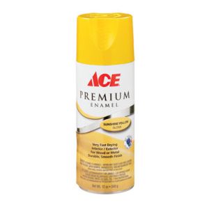 Ace Premium Gloss Enamel Spray Paint 12 Oz Sun Yellow 1 Each 17013