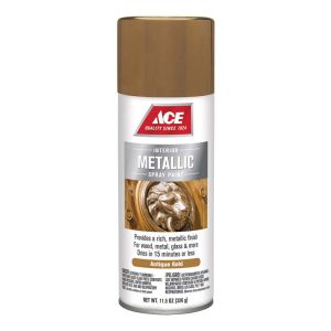 Ace Metallic Spray Paint 11.5 Oz Antique Gold 1 Each 17011
