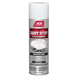Ace Rust Stop Protective Enamel Spray Paint Gloss 16 Oz White 1 Each 17070