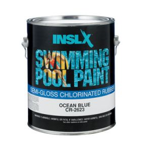 Insl X Swimming Pool Rubber Based Semi Gloss Paint 1 Gl Blue 1 Each 10