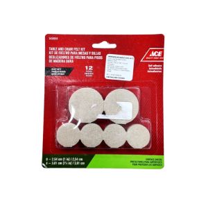 ACE Table & Chair Felt Pad Kit – 12-Pcs Self-Adhesive Set