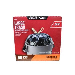 ACE Draw String Bag 50ct 33gal 1Ea 6208805
