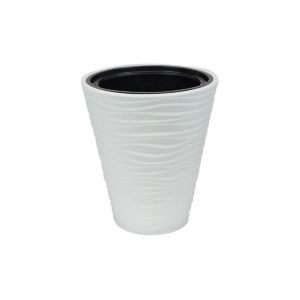 Tapered Shaped Flower Planter White