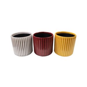 Ceramic Color Glaze Pot 13 x 13 x 13.5cm Assorted