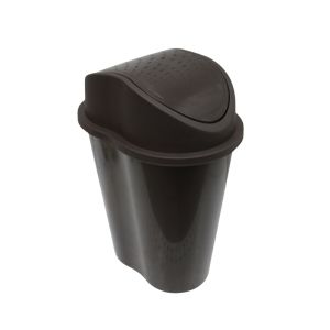 Swing Lid Trash Can 2.6gal Brown 766-8782XP