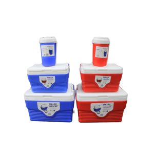 Chillex Cooler Box 3Pcs Set  Red / Blue 1Ea 717-IB010