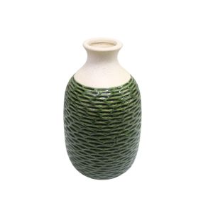 Casbella Living Ceramic Green/Cream Vase 28*14cm 796-ASDEC302-176