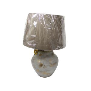  Ceramic Table Lamp 43cm Marble Grey 1 Ea 604-05515