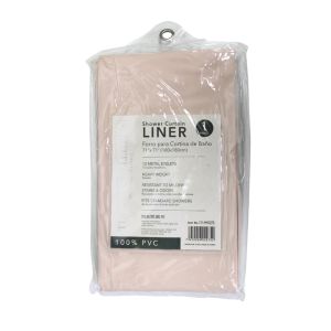 Home Living Shower Curtain Liner Peach 71x71 Inch 1EA  711-0402275