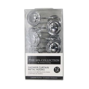 Spa Collection Metal Shower Hooks 180x180cm 1 Ea  711-1431422