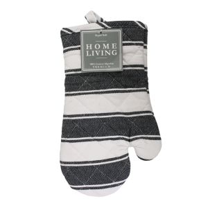 Home Living Oven Glove 7x11 Inch White Black 1 Ea 768-1418277