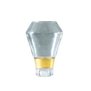 Casabella Living Decor Vase 20x28x20cm Transparent Gold Base 796-ASDEC113-033