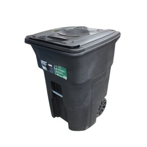 Toter 96 gal Black Polyethylene Wheels Garbage Can 1 Ea 5038347