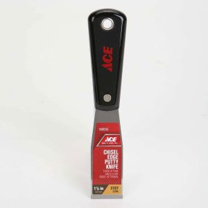 Ace Chisel Edge Stiff Putty Knife 1 1/4 In Carbon Steel 1 Each 1499235