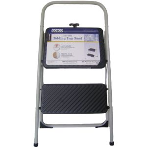 Ace Cosco 2 Two Step Steel Folding Stool 17x28 In White 1 Each 1021483