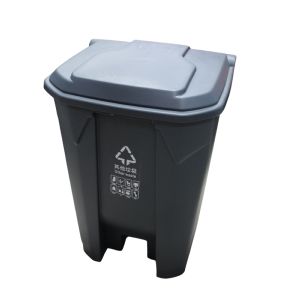Step On Trash Bin 80L Grey 1 Ea HDL-P80L
