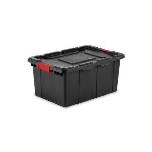 Mays Sterilite Industrial Organizing Box 15 Gl Black - Red 1 Each 764-14649006