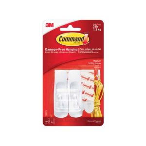 Ace  3 M Command Medium Plastic Hook 3 Lb Wht 1 Each 5095880