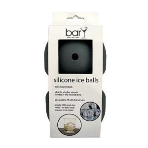 Bar Ice Round Tray Silicone Grey 2balls 1 Each 6026009