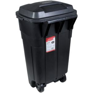 Ace Rubbermaid Roughneck Plastic Wheeled Garbage Can Wth Lid 34 Gl  Black 1 Ec 7