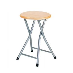 Folding Stool Without Back Natural Wooden 1 Ea 723
