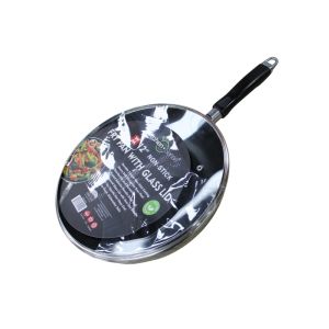 Kitchen Sense Non Stick Fry Pan With Glass Lid  12