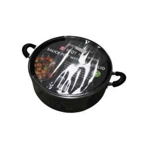 Kitchen Sense Non Stick Sauce Pot With Glass Lid  18Qt 36x16cm  1 Ea 941